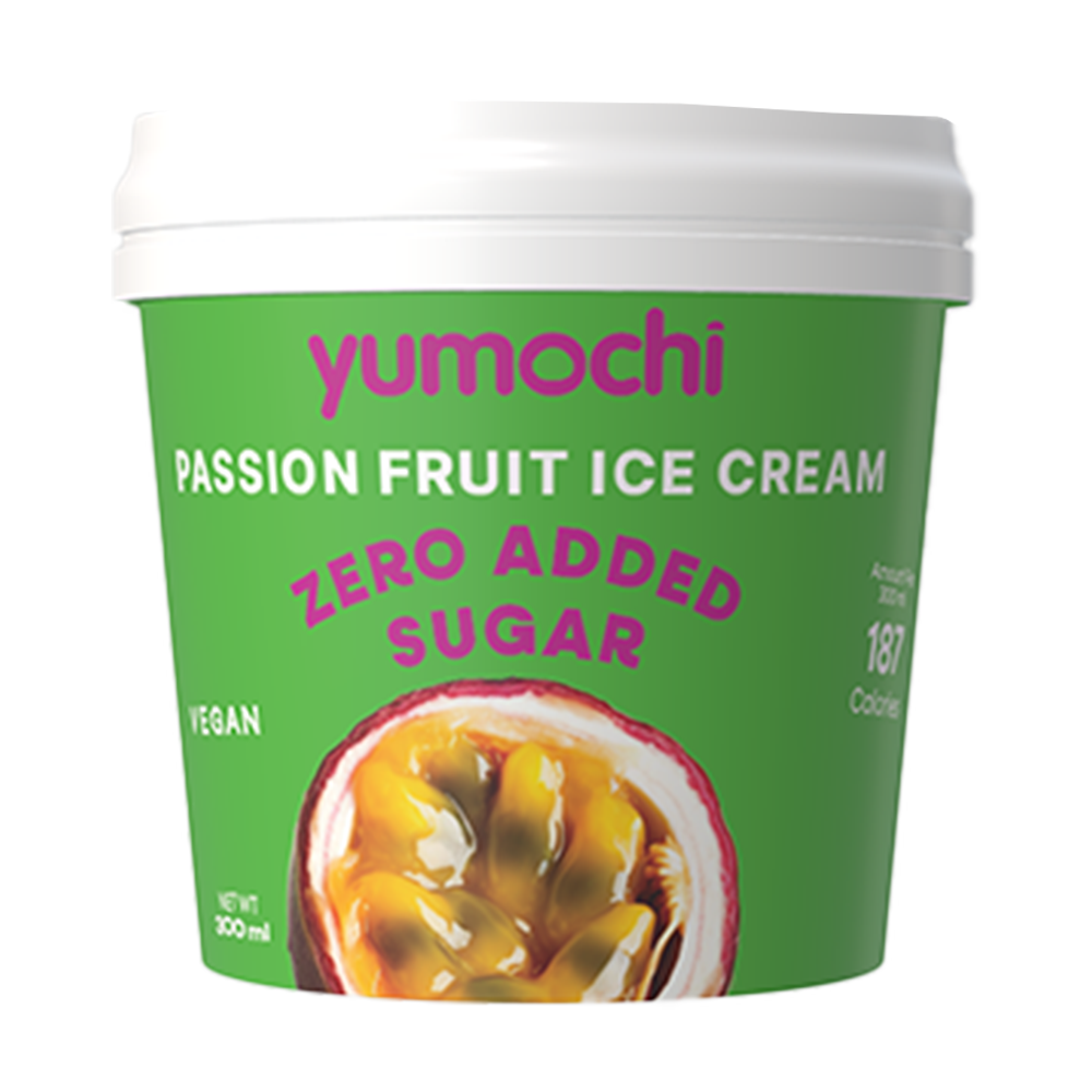 Passion Fruit Ice Cream ( Zero Added Sugar)